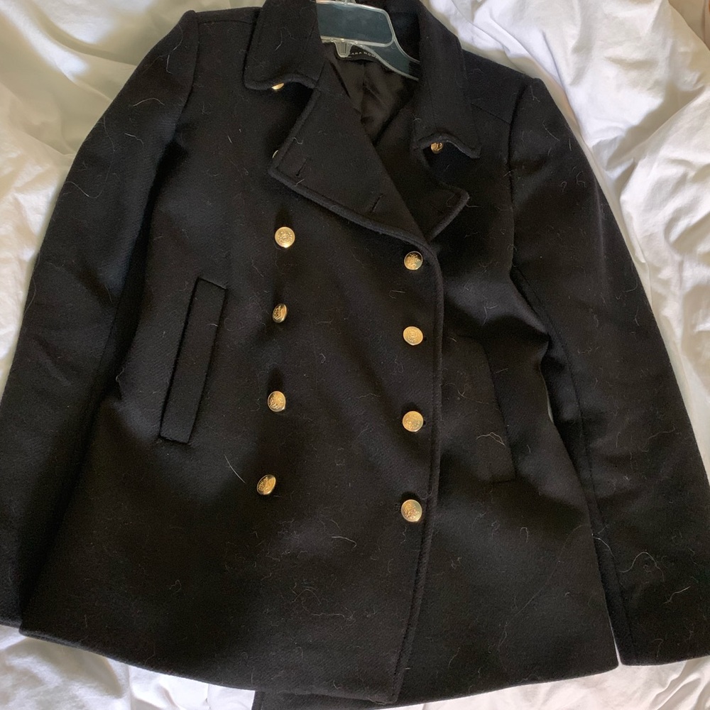 Black Zara Peacoat